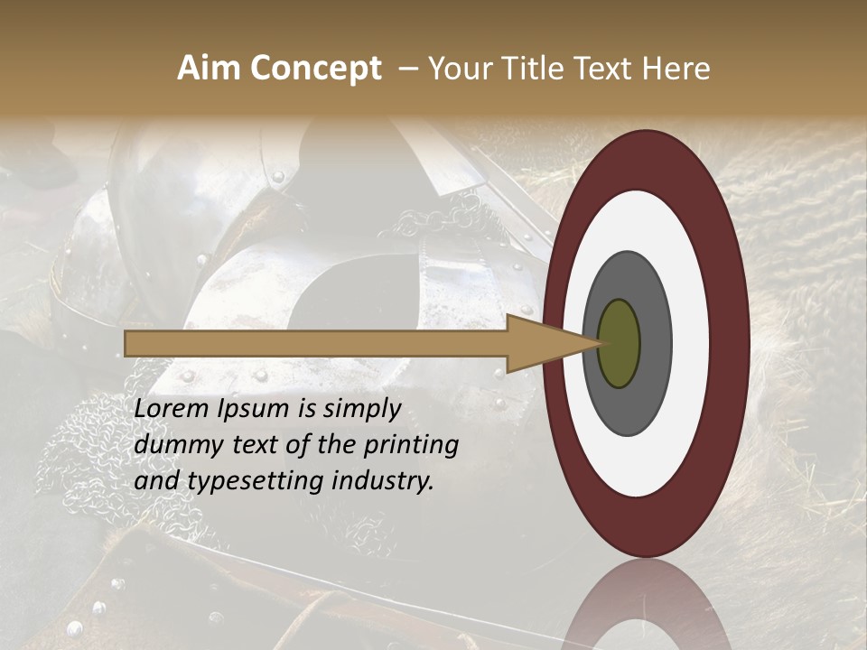 Armour Of Dark Ages On A Leather. This Armour Is Used By Club Members Today.. PowerPoint Template