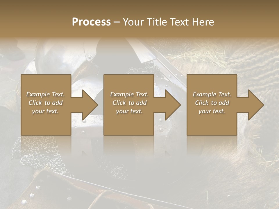 Armour Of Dark Ages On A Leather. This Armour Is Used By Club Members Today.. PowerPoint Template