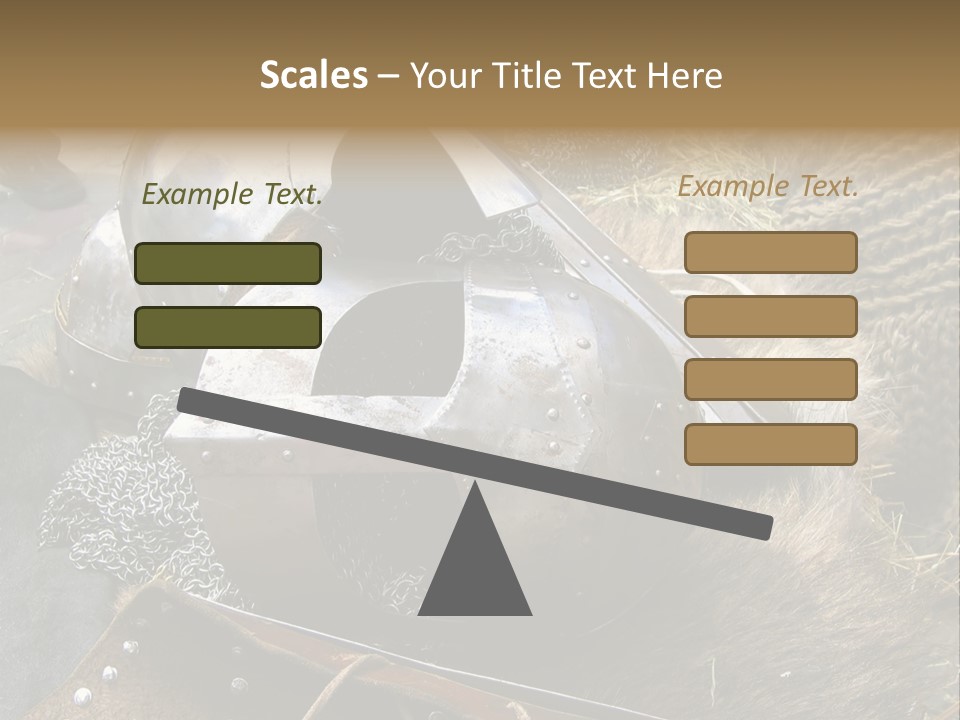 Armour Of Dark Ages On A Leather. This Armour Is Used By Club Members Today.. PowerPoint Template