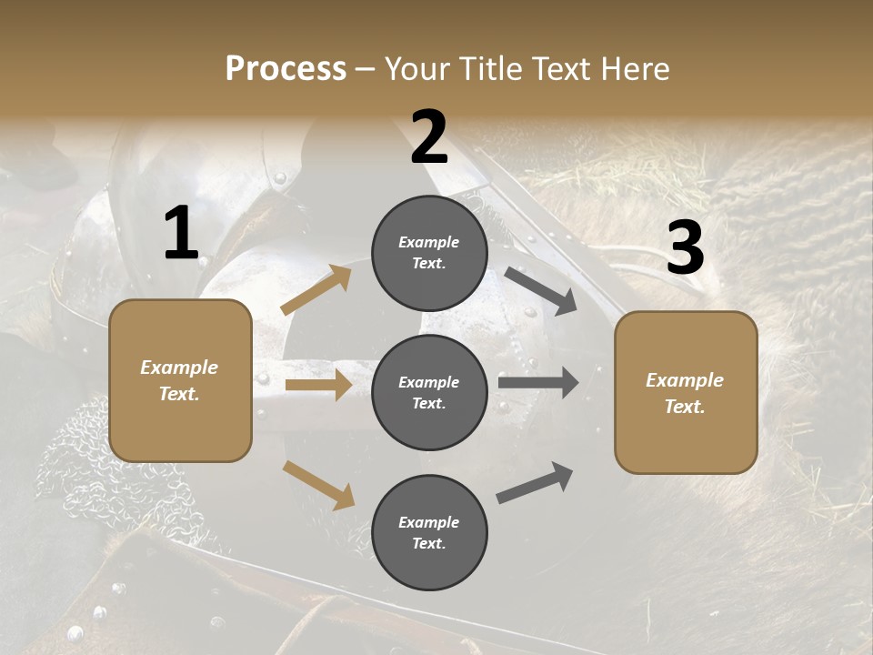 Armour Of Dark Ages On A Leather. This Armour Is Used By Club Members Today.. PowerPoint Template