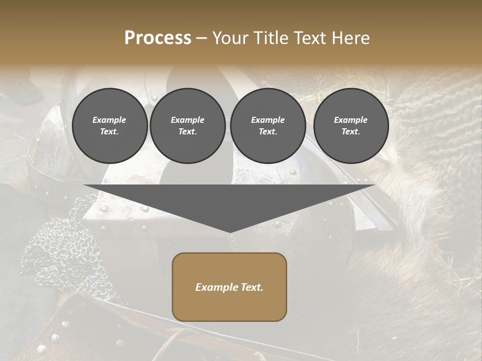 Armour Of Dark Ages On A Leather. This Armour Is Used By Club Members Today.. PowerPoint Template