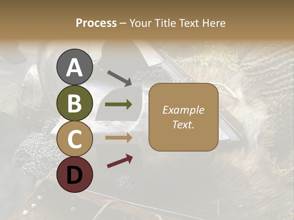 Armour Of Dark Ages On A Leather. This Armour Is Used By Club Members Today.. PowerPoint Template