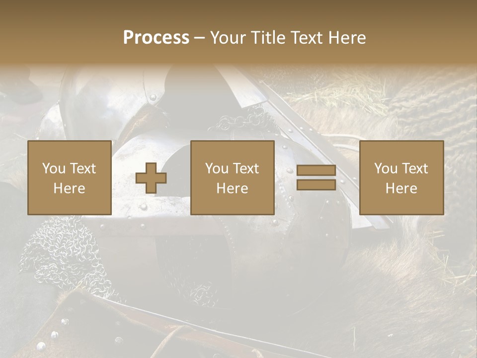 Armour Of Dark Ages On A Leather. This Armour Is Used By Club Members Today.. PowerPoint Template