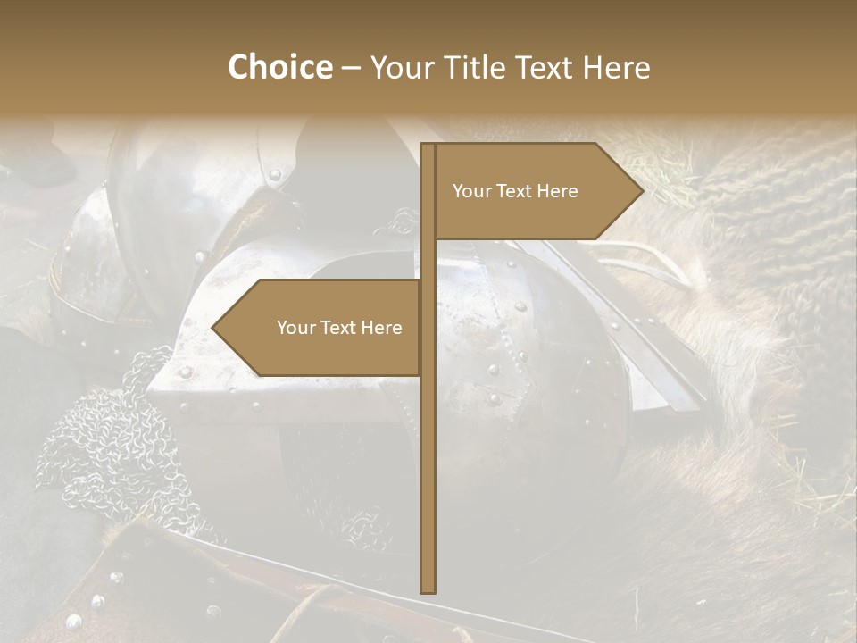Armour Of Dark Ages On A Leather. This Armour Is Used By Club Members Today.. PowerPoint Template