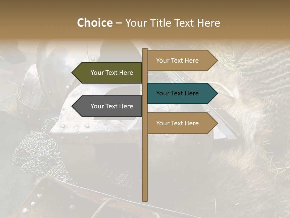 Armour Of Dark Ages On A Leather. This Armour Is Used By Club Members Today.. PowerPoint Template