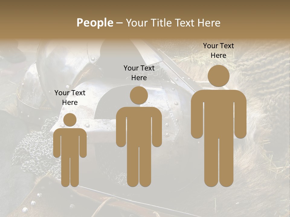 Armour Of Dark Ages On A Leather. This Armour Is Used By Club Members Today.. PowerPoint Template