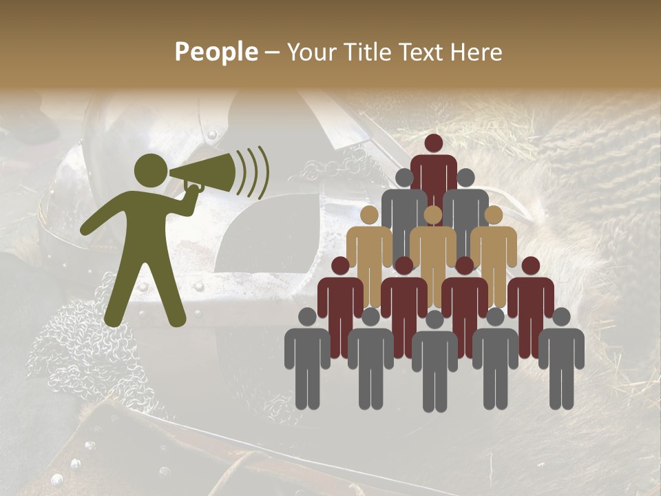 Armour Of Dark Ages On A Leather. This Armour Is Used By Club Members Today.. PowerPoint Template