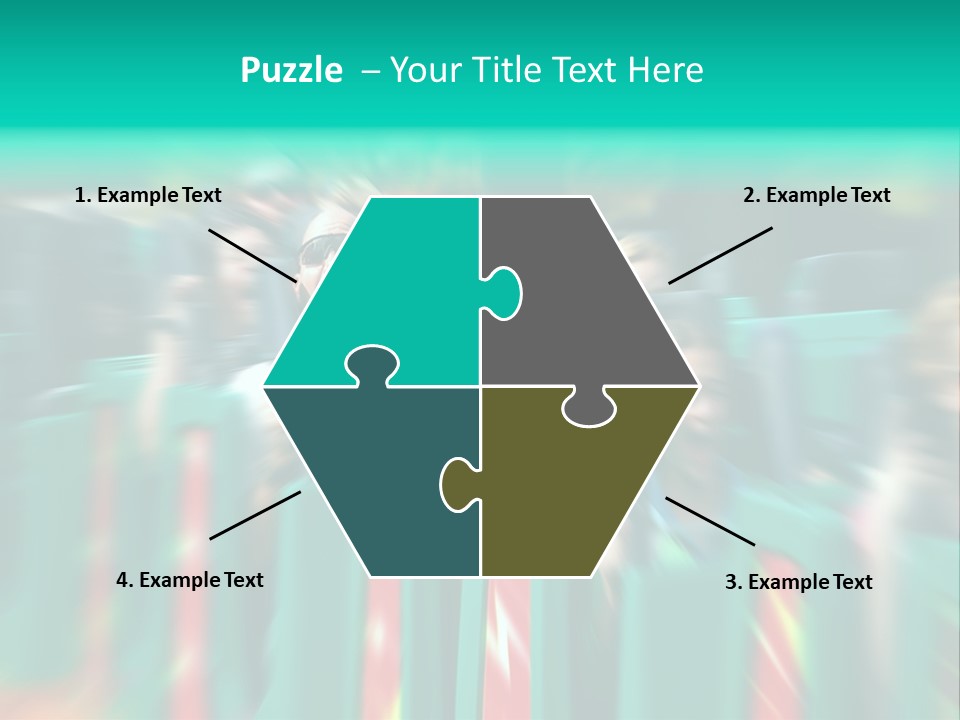 Man Screaming On Fast Roller Coaster With Zoom Blur PowerPoint Template