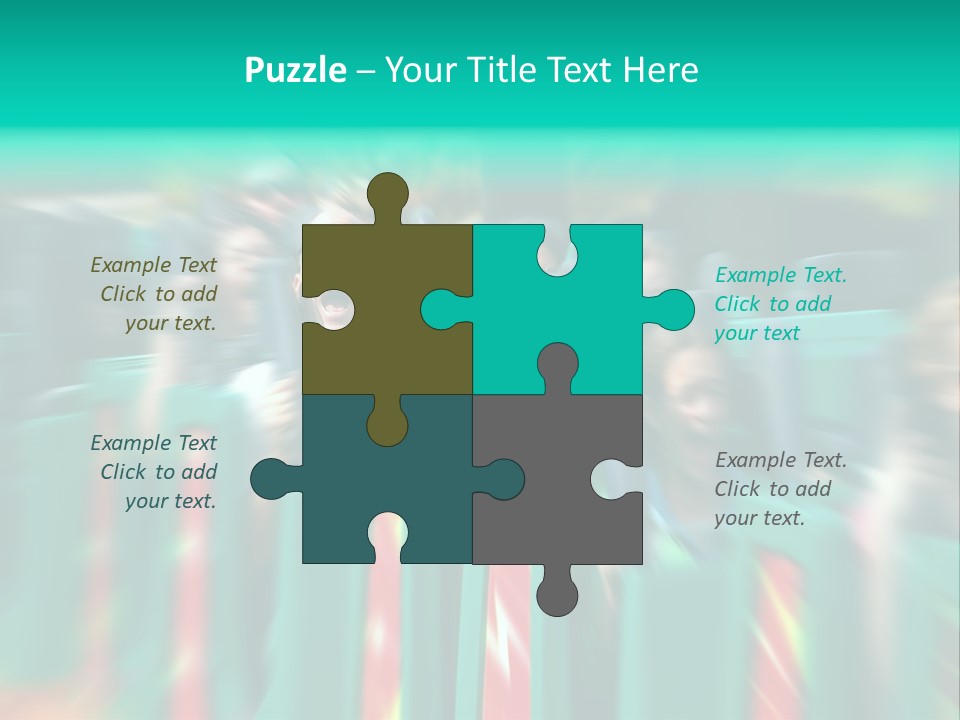 Man Screaming On Fast Roller Coaster With Zoom Blur PowerPoint Template