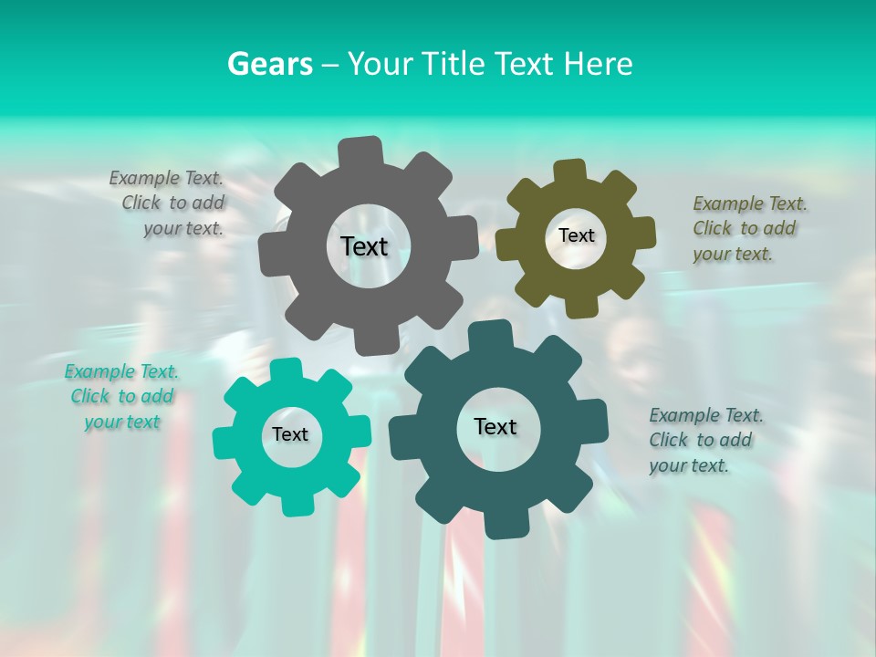 Man Screaming On Fast Roller Coaster With Zoom Blur PowerPoint Template