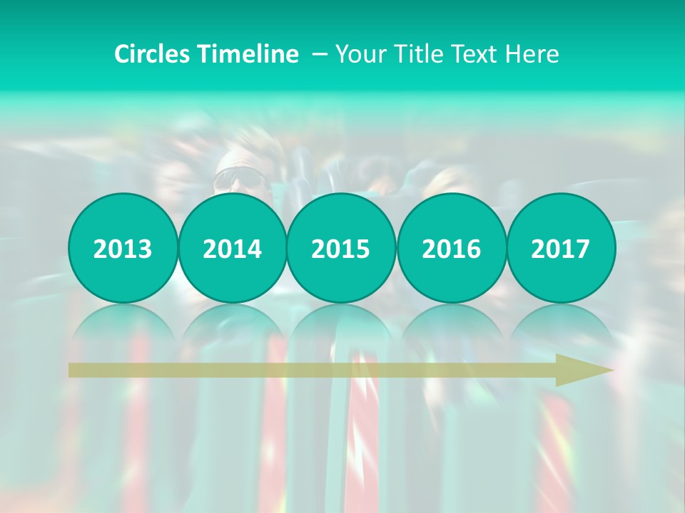 Man Screaming On Fast Roller Coaster With Zoom Blur PowerPoint Template