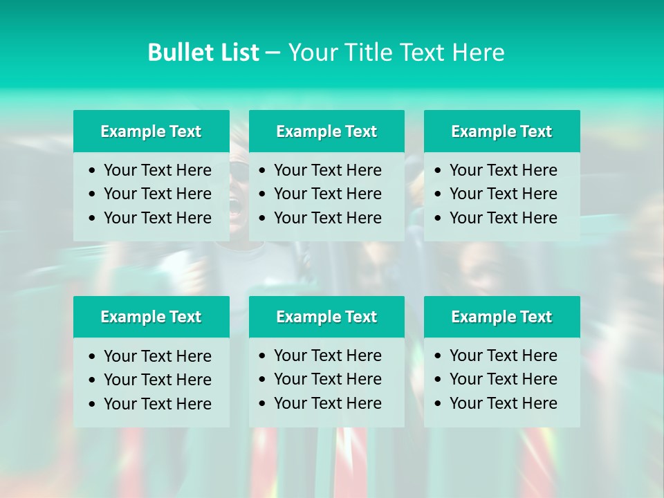 Man Screaming On Fast Roller Coaster With Zoom Blur PowerPoint Template