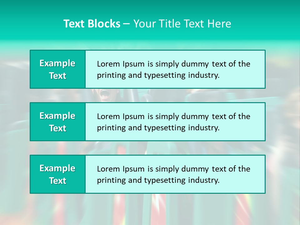 Man Screaming On Fast Roller Coaster With Zoom Blur PowerPoint Template