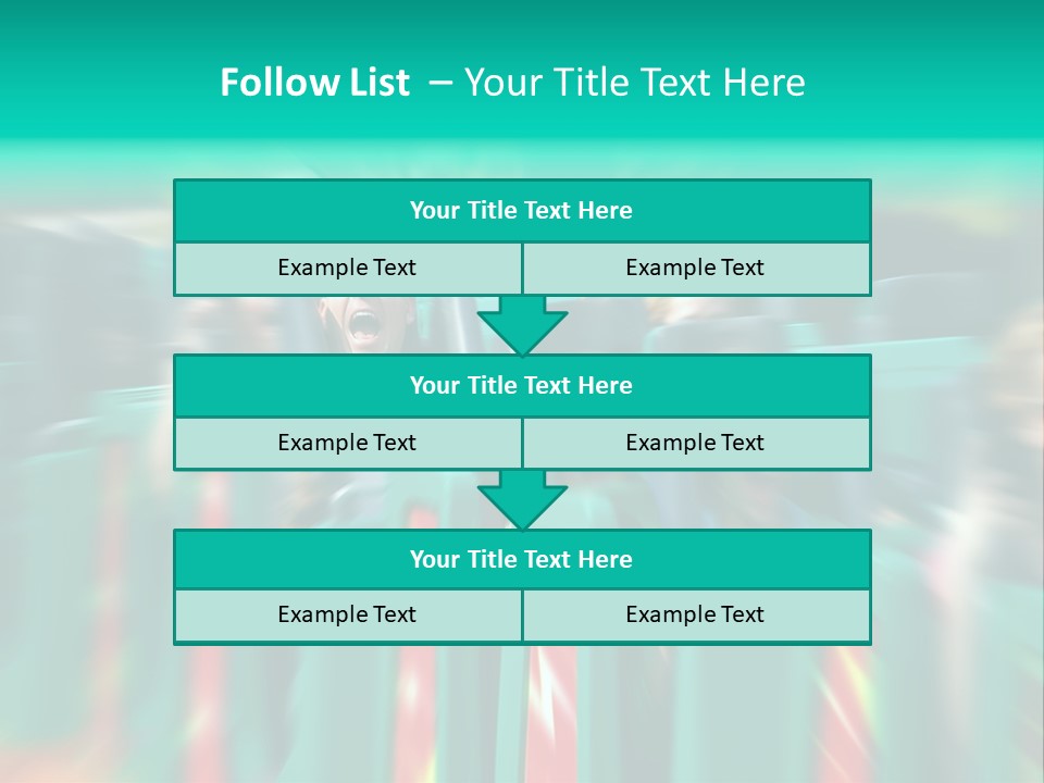 Man Screaming On Fast Roller Coaster With Zoom Blur PowerPoint Template