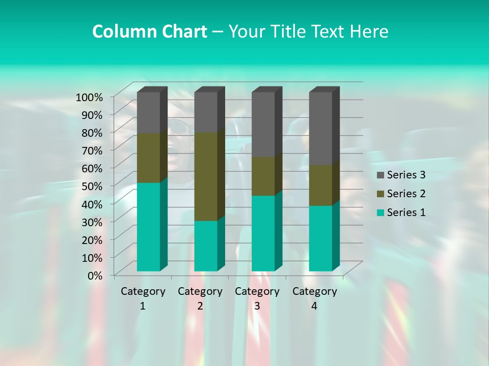 Man Screaming On Fast Roller Coaster With Zoom Blur PowerPoint Template
