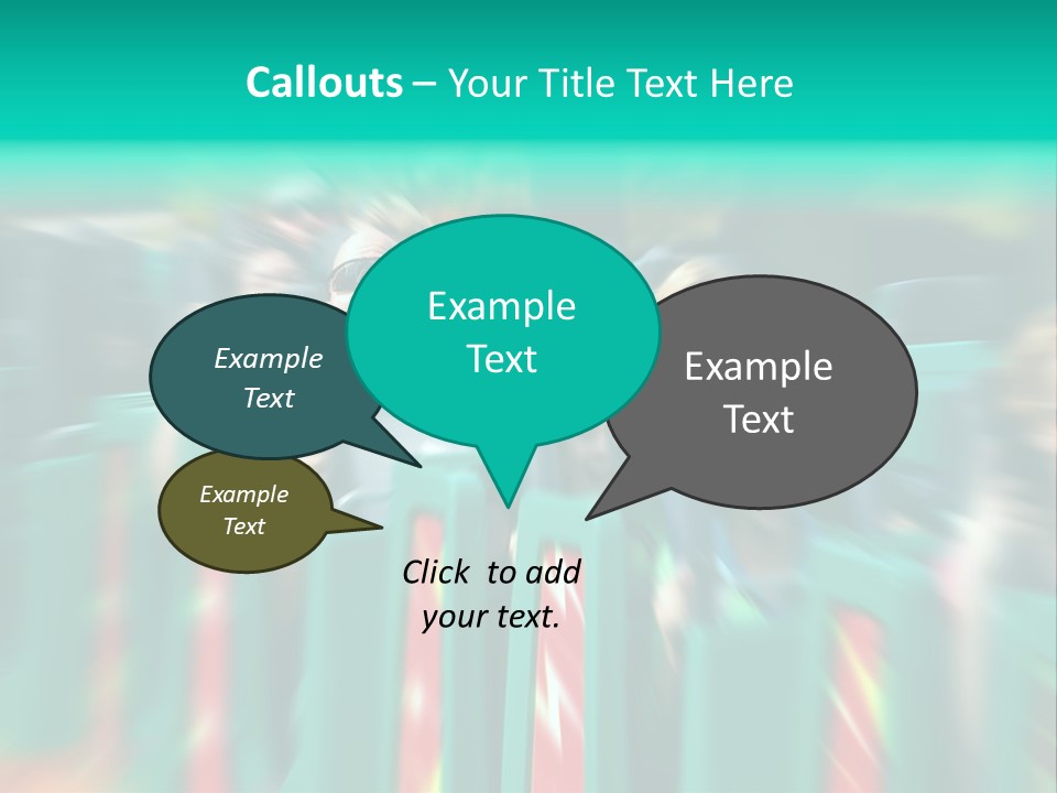 Man Screaming On Fast Roller Coaster With Zoom Blur PowerPoint Template