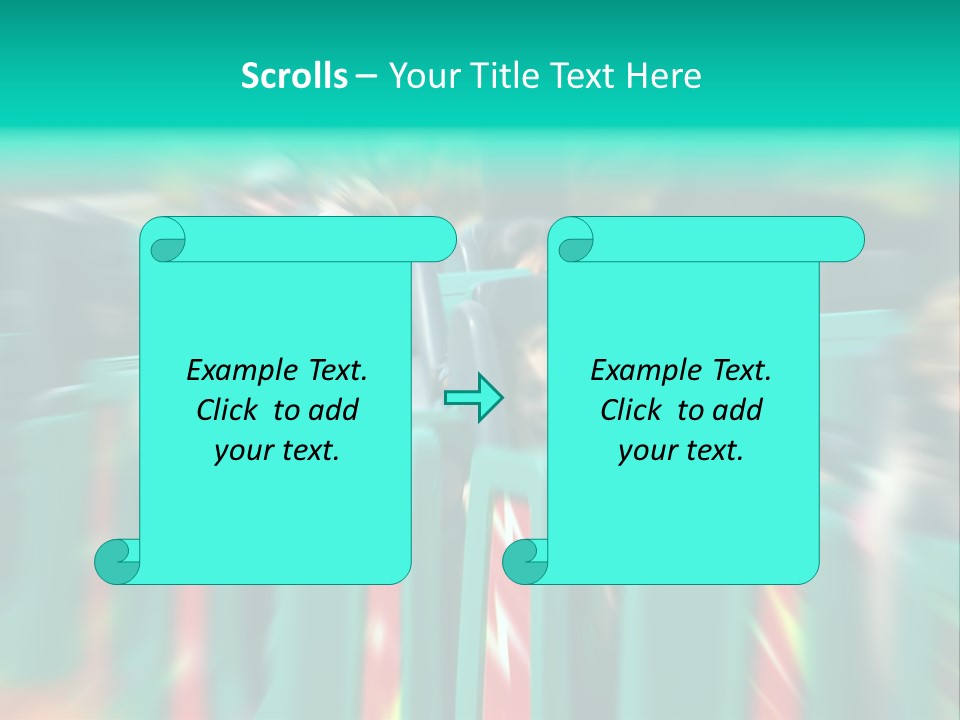 Man Screaming On Fast Roller Coaster With Zoom Blur PowerPoint Template