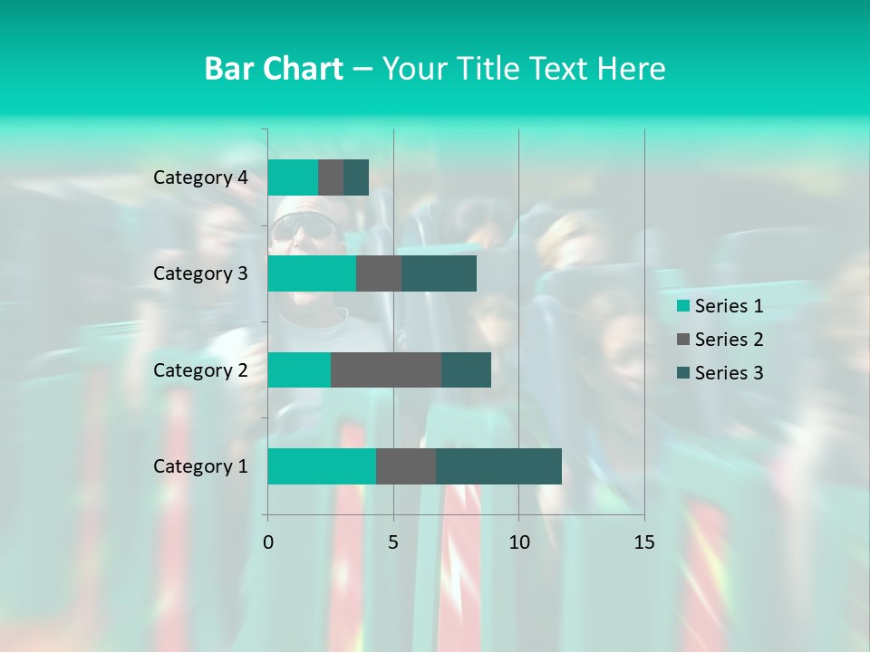 Man Screaming On Fast Roller Coaster With Zoom Blur PowerPoint Template