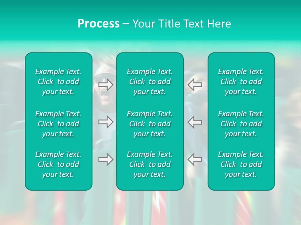 Man Screaming On Fast Roller Coaster With Zoom Blur PowerPoint Template