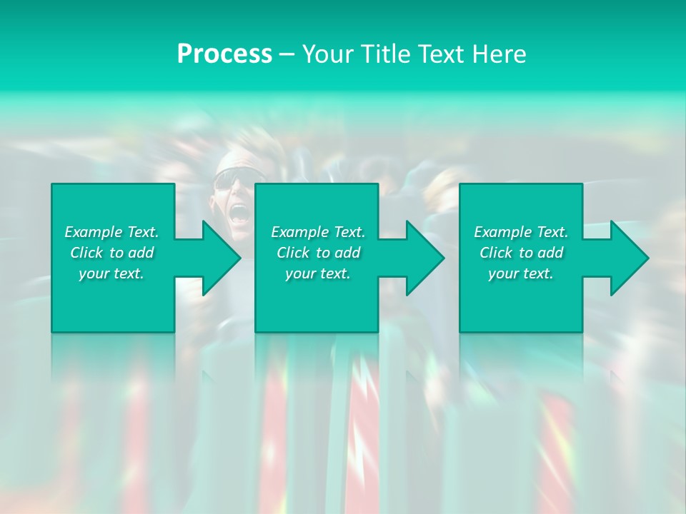 Man Screaming On Fast Roller Coaster With Zoom Blur PowerPoint Template