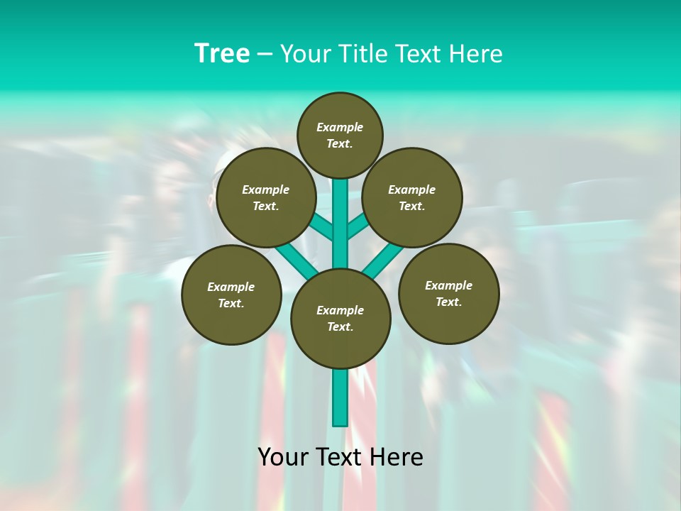 Man Screaming On Fast Roller Coaster With Zoom Blur PowerPoint Template