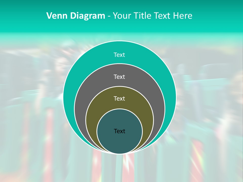 Man Screaming On Fast Roller Coaster With Zoom Blur PowerPoint Template
