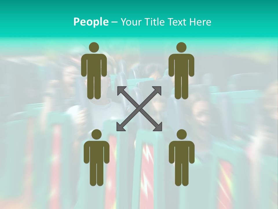 Man Screaming On Fast Roller Coaster With Zoom Blur PowerPoint Template