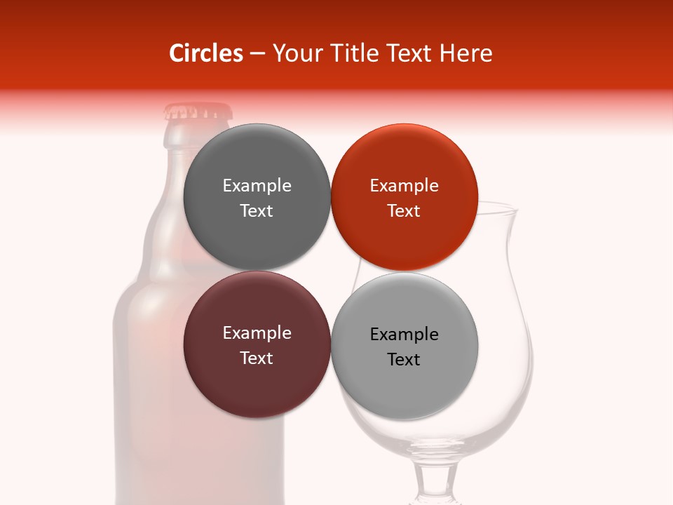 Beer Glass And A Beer Bottle Isolated Against White Background PowerPoint Template