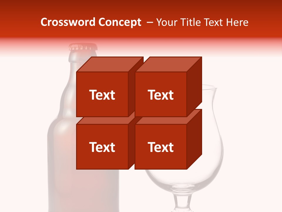 Beer Glass And A Beer Bottle Isolated Against White Background PowerPoint Template