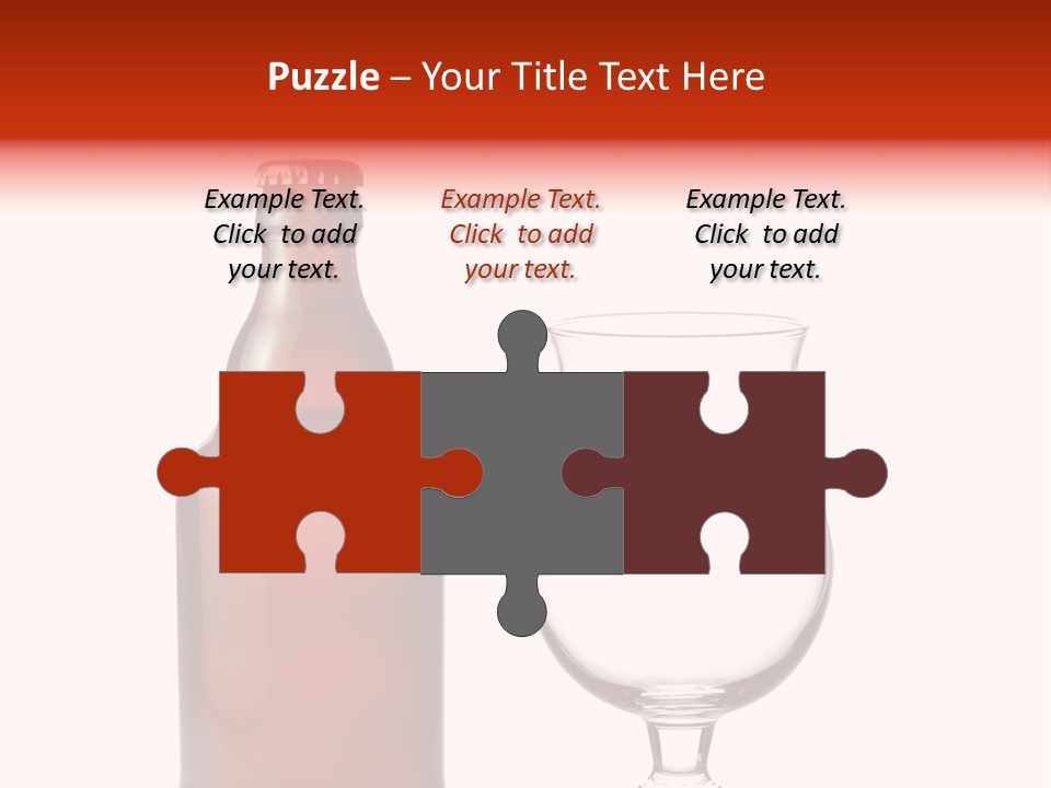 Beer Glass And A Beer Bottle Isolated Against White Background PowerPoint Template