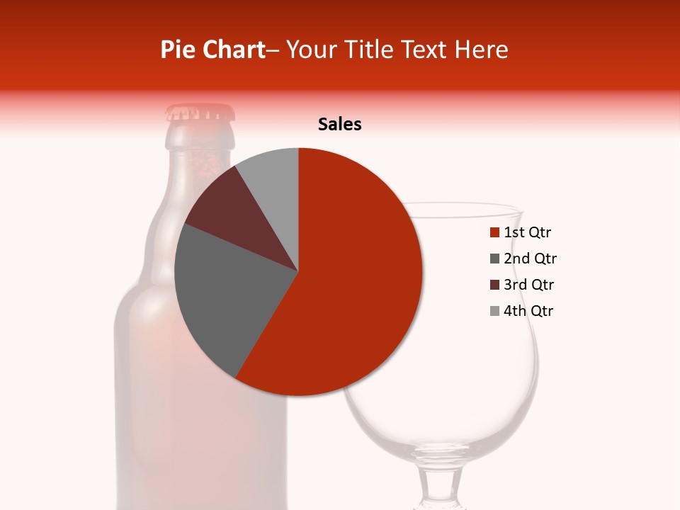 Beer Glass And A Beer Bottle Isolated Against White Background PowerPoint Template