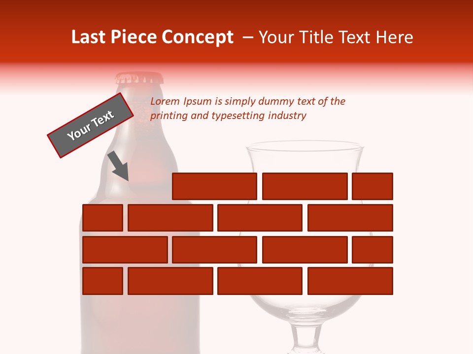 Beer Glass And A Beer Bottle Isolated Against White Background PowerPoint Template