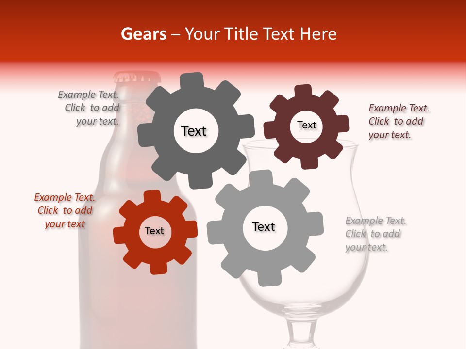 Beer Glass And A Beer Bottle Isolated Against White Background PowerPoint Template