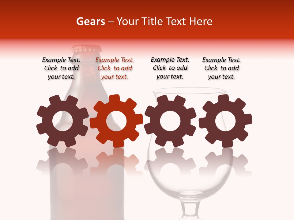 Beer Glass And A Beer Bottle Isolated Against White Background PowerPoint Template