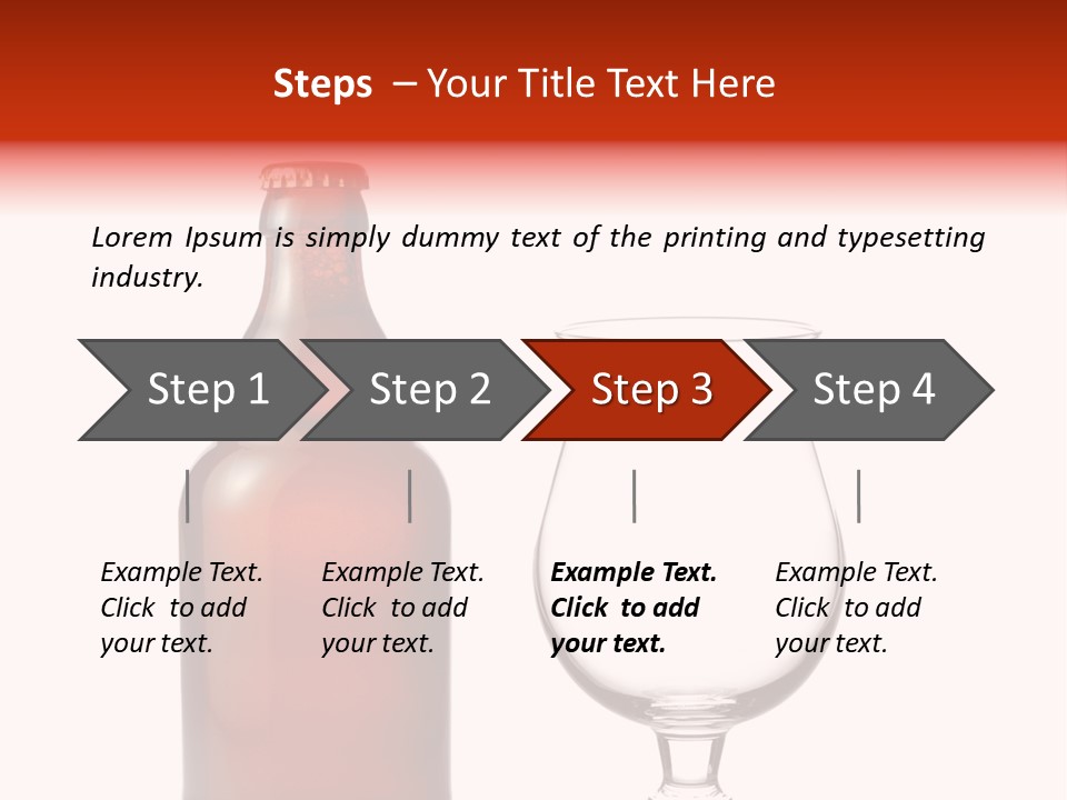 Beer Glass And A Beer Bottle Isolated Against White Background PowerPoint Template