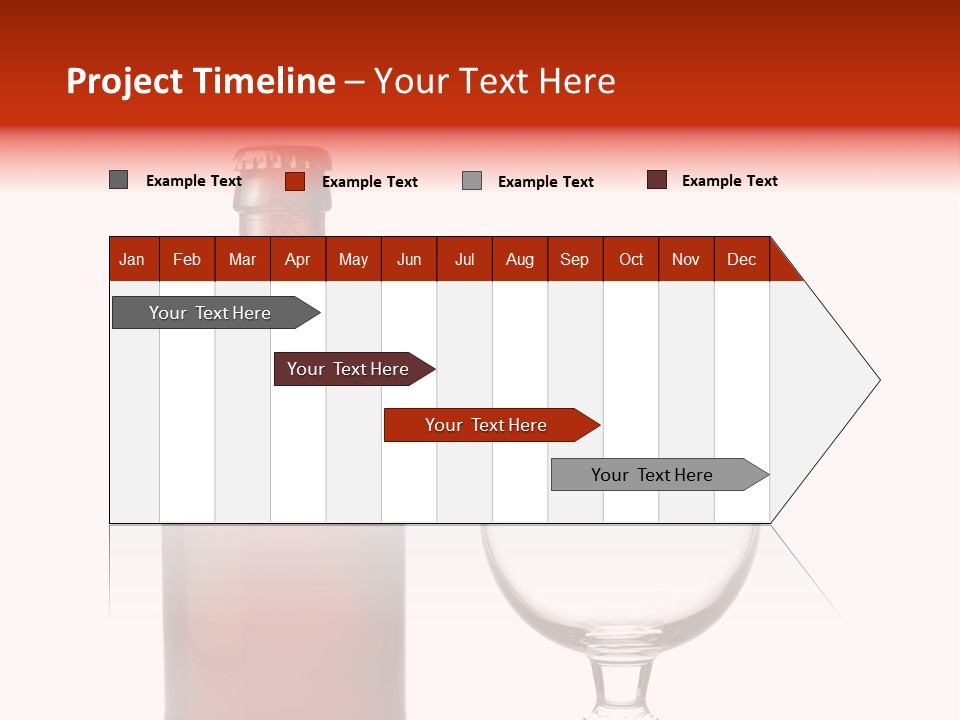 Beer Glass And A Beer Bottle Isolated Against White Background PowerPoint Template