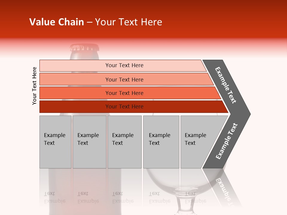 Beer Glass And A Beer Bottle Isolated Against White Background PowerPoint Template