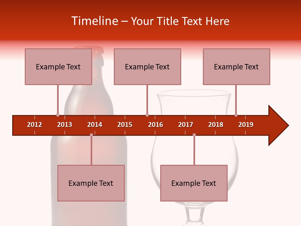 Beer Glass And A Beer Bottle Isolated Against White Background PowerPoint Template
