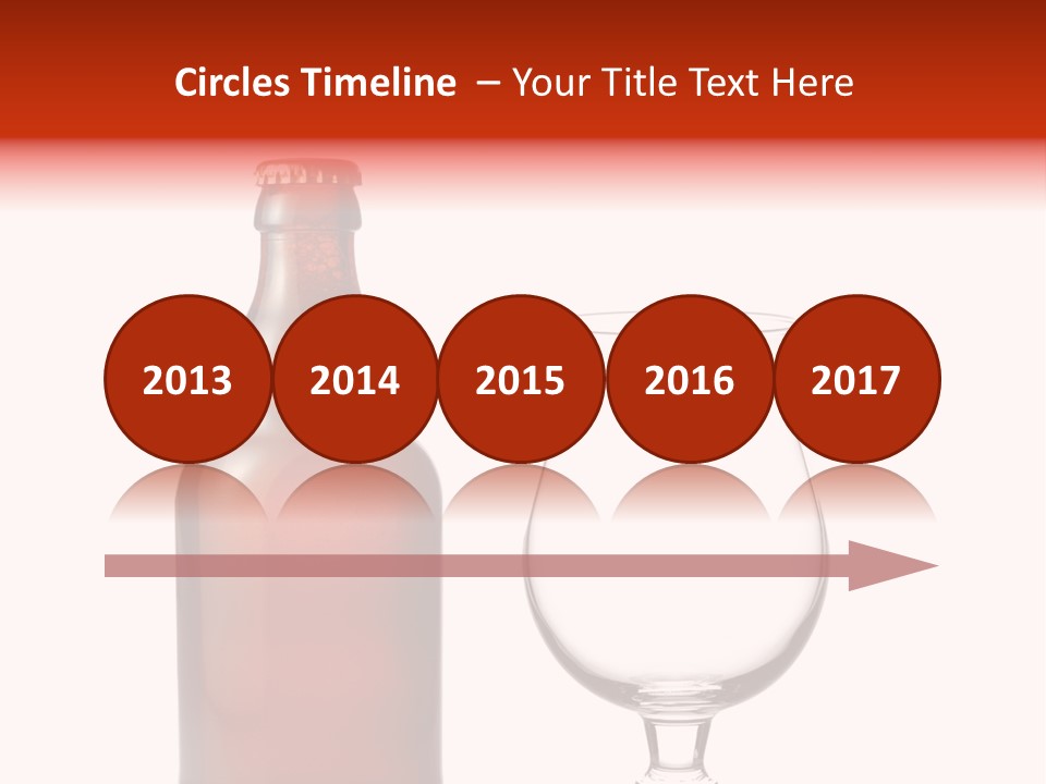 Beer Glass And A Beer Bottle Isolated Against White Background PowerPoint Template