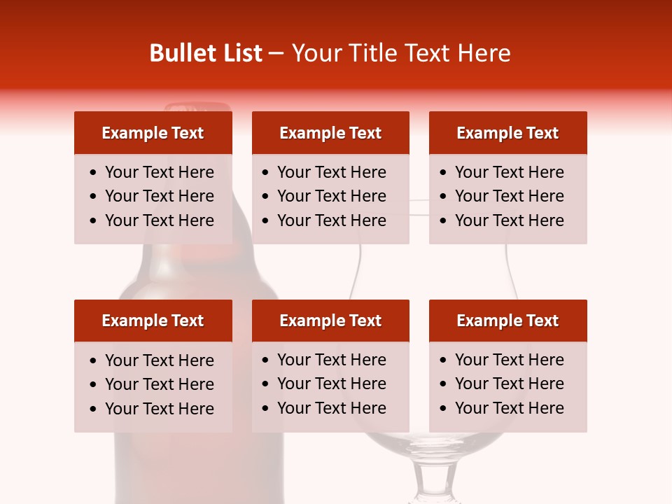 Beer Glass And A Beer Bottle Isolated Against White Background PowerPoint Template