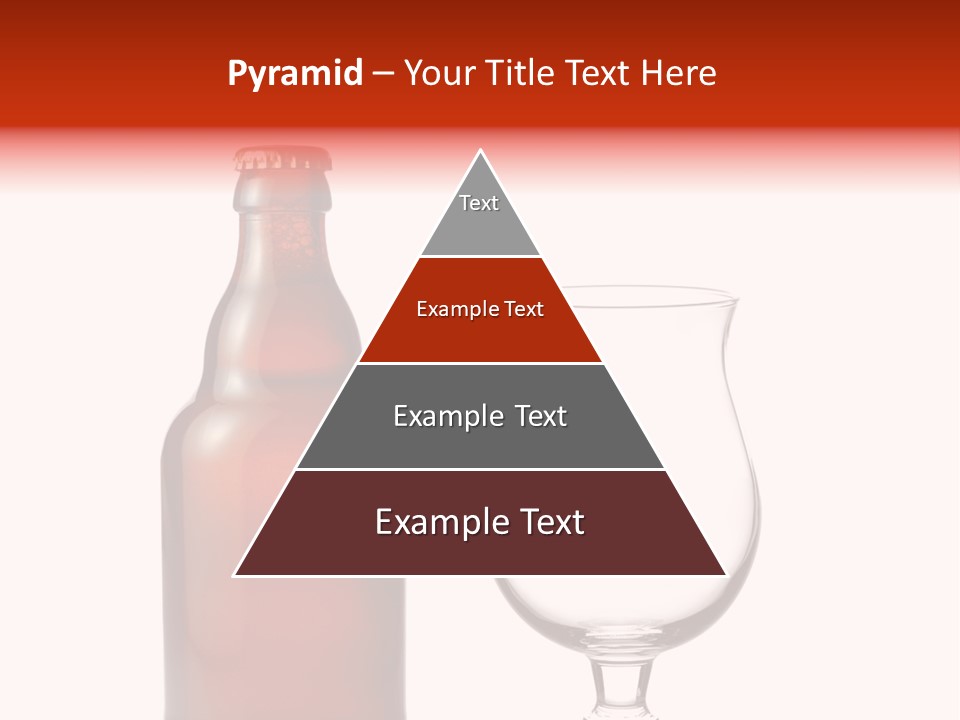 Beer Glass And A Beer Bottle Isolated Against White Background PowerPoint Template