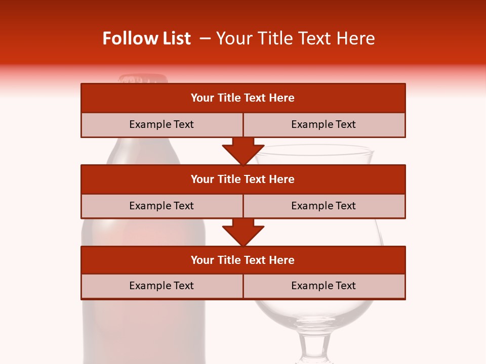 Beer Glass And A Beer Bottle Isolated Against White Background PowerPoint Template