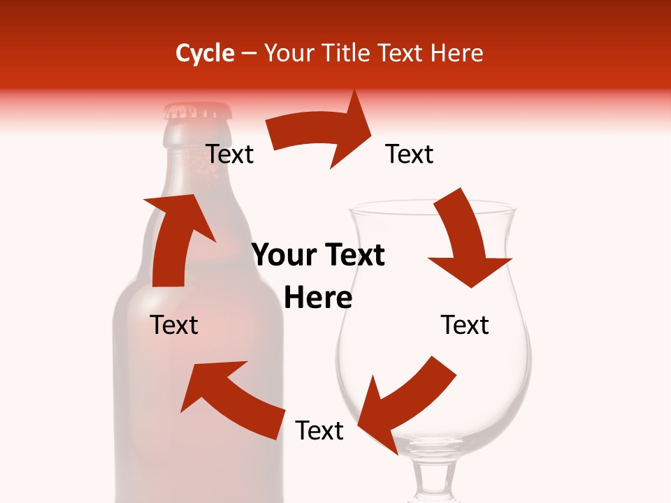 Beer Glass And A Beer Bottle Isolated Against White Background PowerPoint Template