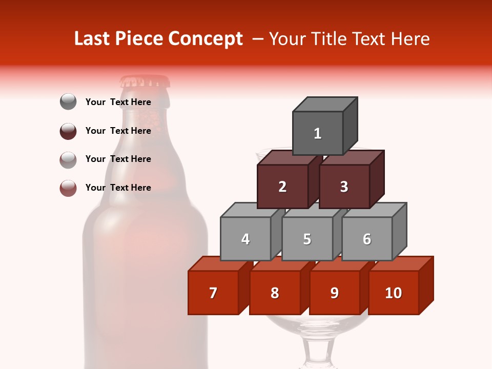 Beer Glass And A Beer Bottle Isolated Against White Background PowerPoint Template