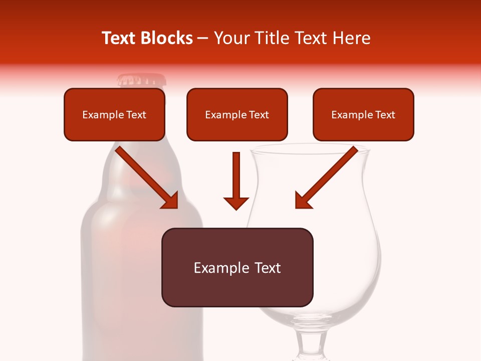 Beer Glass And A Beer Bottle Isolated Against White Background PowerPoint Template