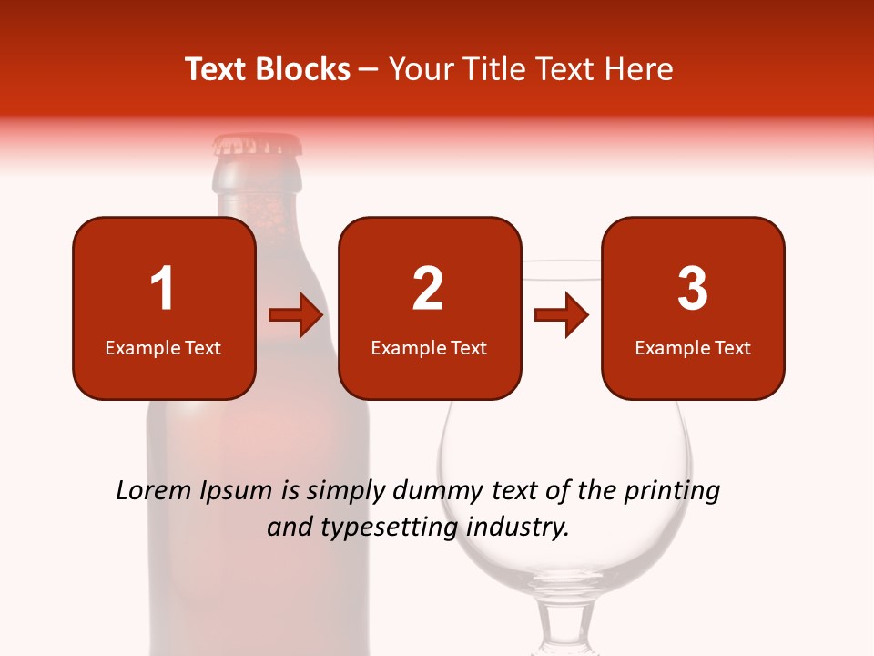 Beer Glass And A Beer Bottle Isolated Against White Background PowerPoint Template