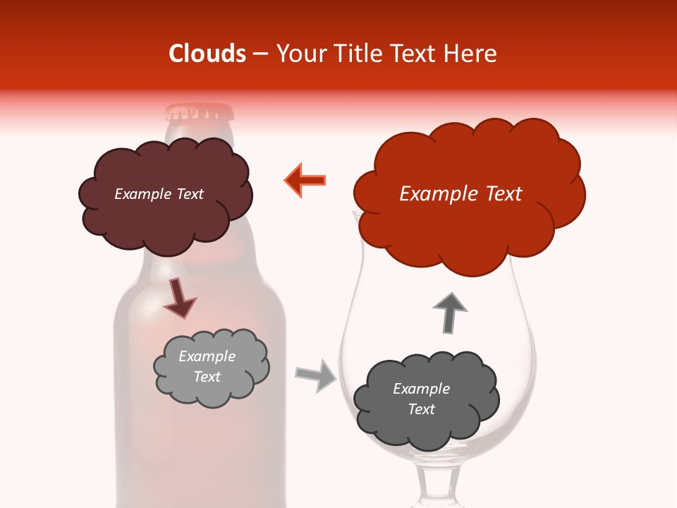 Beer Glass And A Beer Bottle Isolated Against White Background PowerPoint Template
