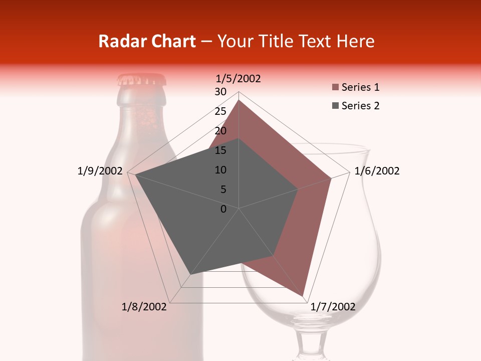 Beer Glass And A Beer Bottle Isolated Against White Background PowerPoint Template
