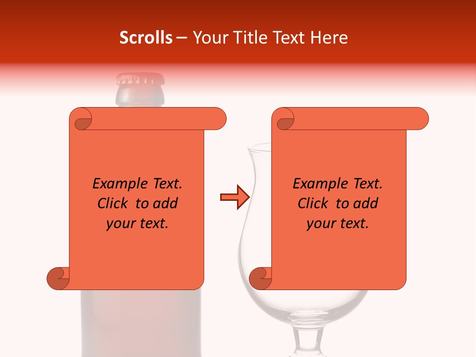 Beer Glass And A Beer Bottle Isolated Against White Background PowerPoint Template