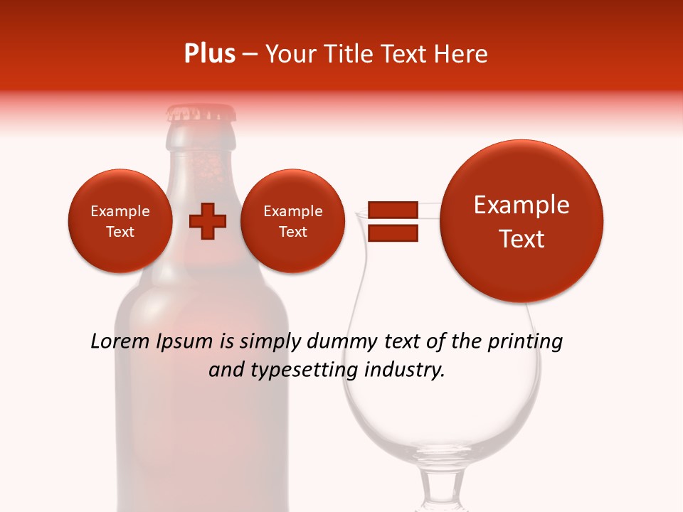 Beer Glass And A Beer Bottle Isolated Against White Background PowerPoint Template